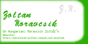 zoltan moravcsik business card